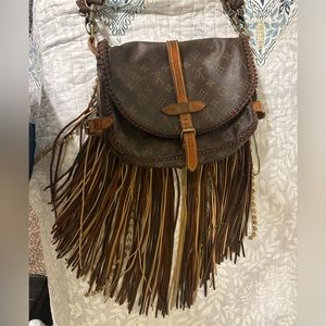 Vintage Boho Louis Vuitton Satchel fringe